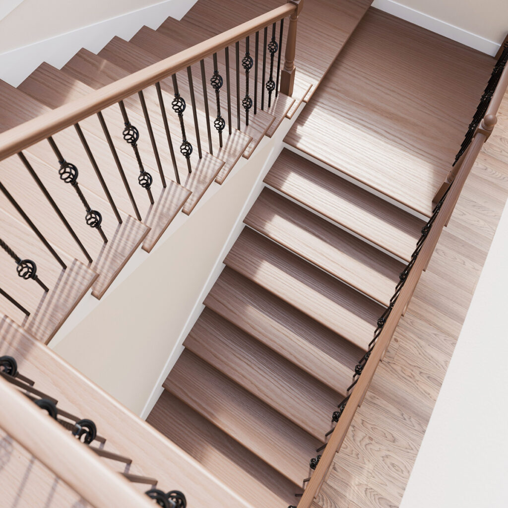 Evermark red oak stair treads and matching stair handrail to repair or replace stair treads