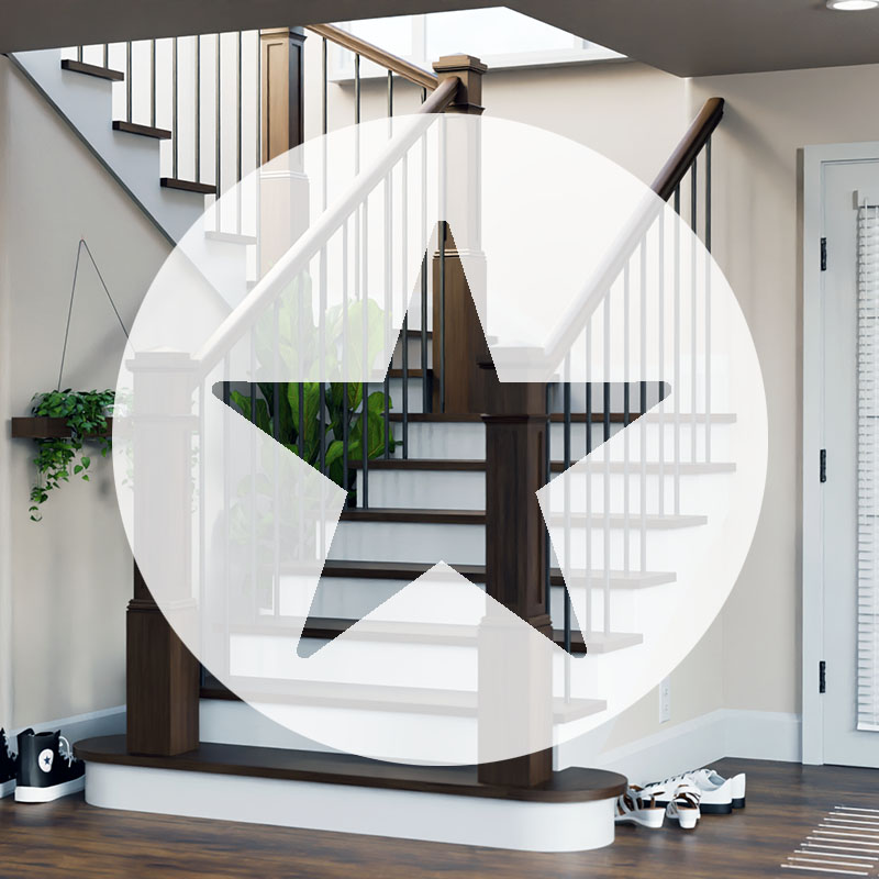 Bonus - get a photorealistic image of your staircase with your desired Evermark stair parts