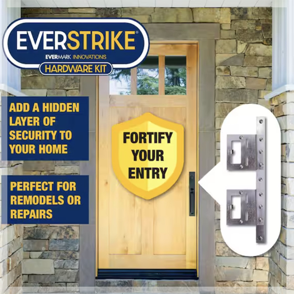 Everstrike door jamb reinforcement for broken kicked in door jamb