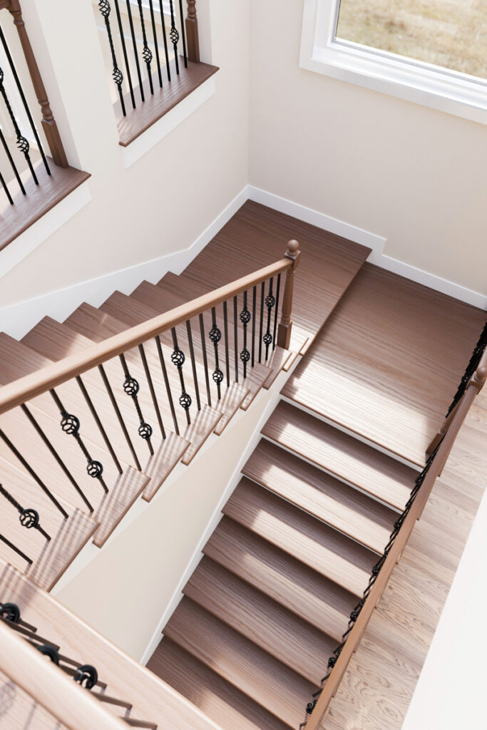 Full open scissor staircase design